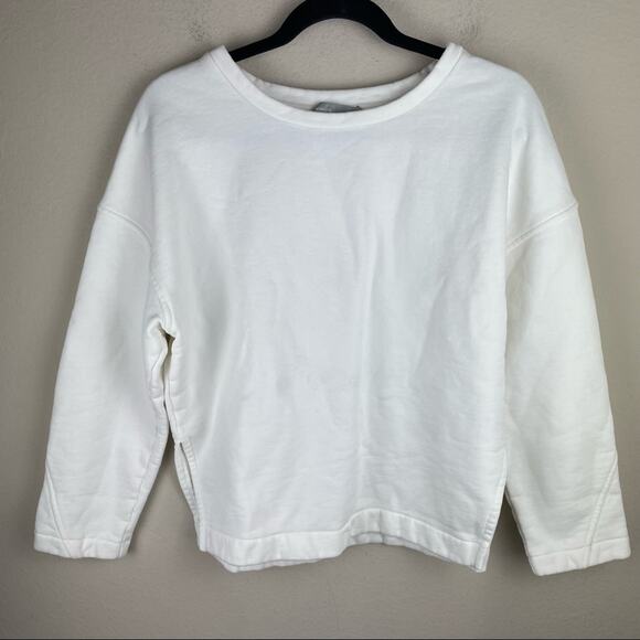 Vince White Split Hem Pullover Sweater Oversized Fit Top Size XS Women - Picture 3 of 10